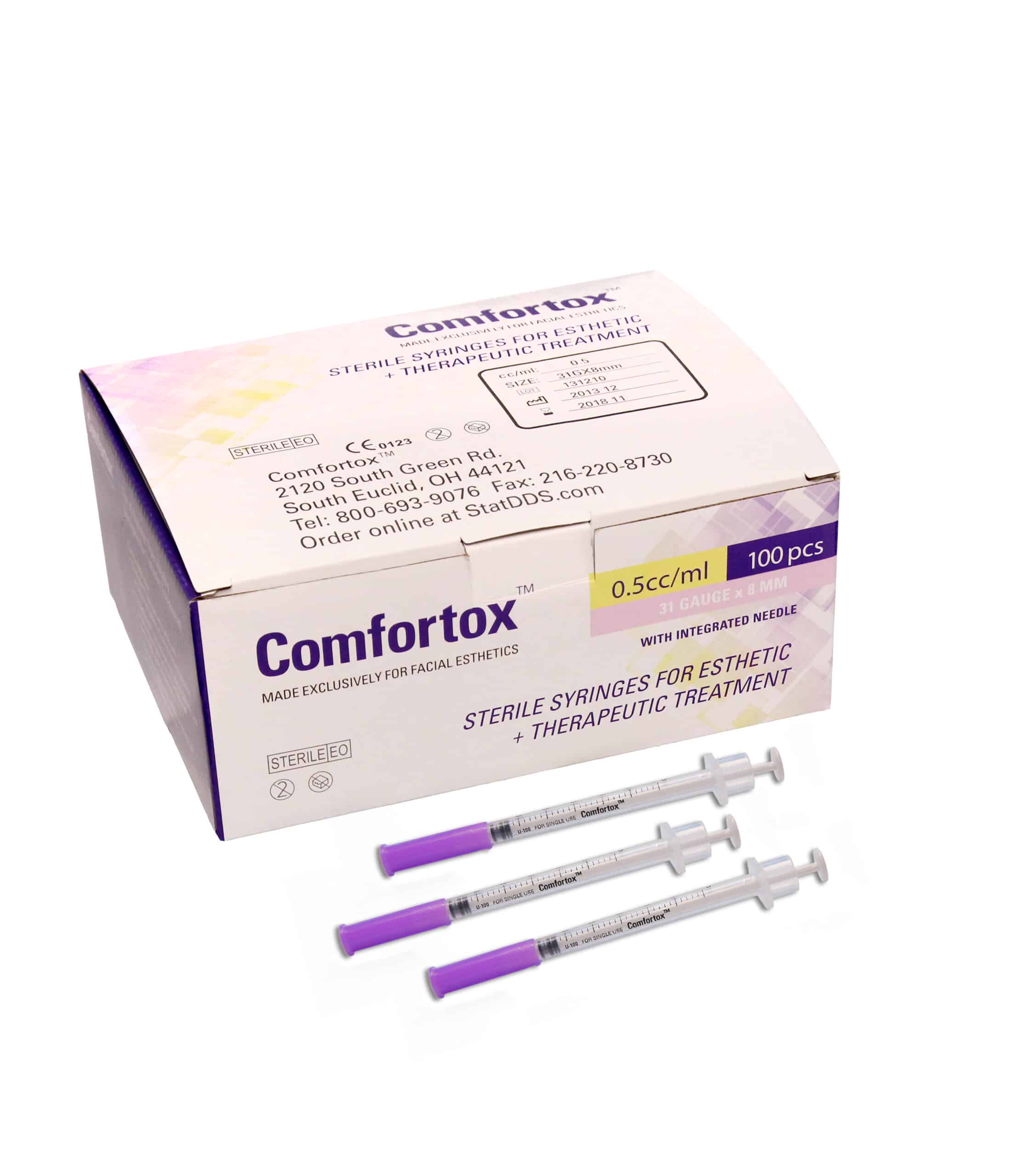 COMFORTOX STERILE 0.5cc/ml 31g 8mm-100pc