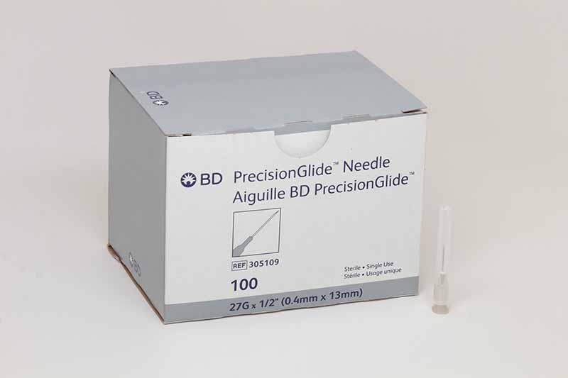 BD PRECISION GLIDE NEEDLE 27 X 1.25 -100pc