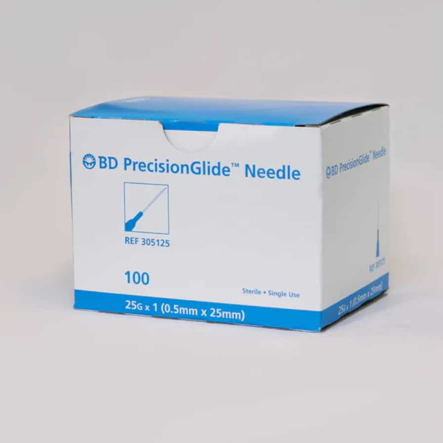 BD PRECISION GLIDE HYPODERMIC NEEDLE 25" X 1 
