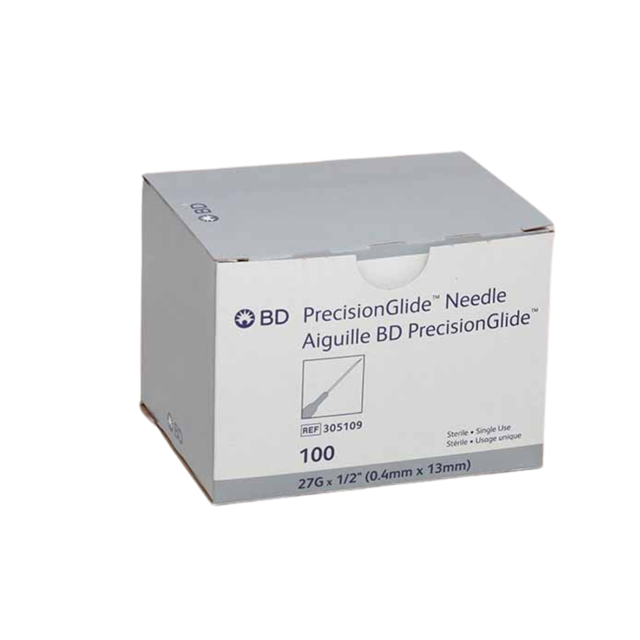 BD PRECISION GLIDE NEEDLE 27 X 1.25 -100pc