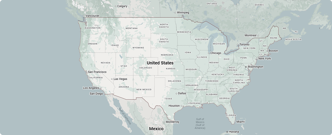 US map showing StatDDS service area